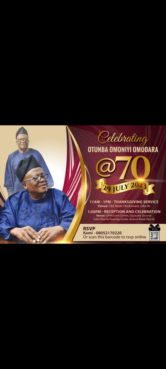 Otunba Omodara To Celebrate 70th Birthday In Grand Style