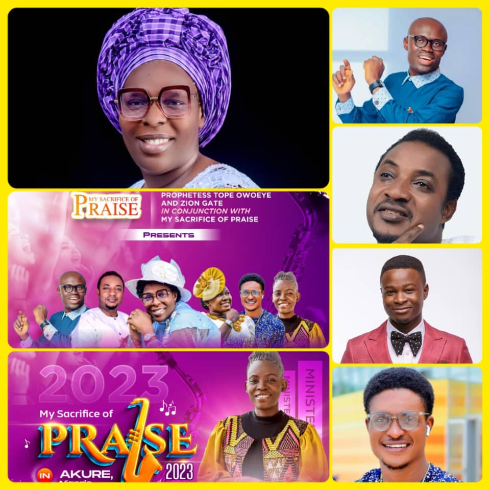 19th Of November Promises  To Be Great At Mega Musical Concert “My Sacrifice Of Praise” Powered By Evang Tope Owoeye