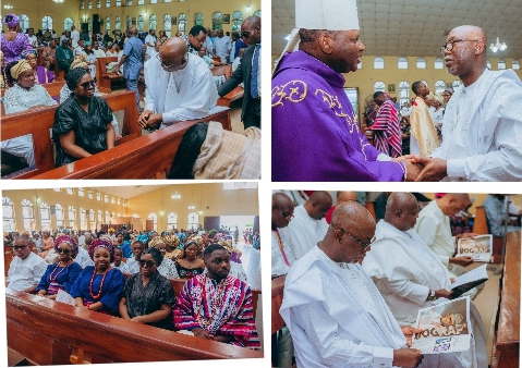 GOV AIYEDATIWA PAYS TRIBUTES TO LATE DR PAUL AKINTELURE AT FUNERAL