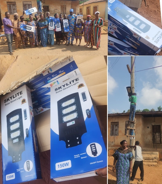 Governor’s Aide, Hon. Olori Oyinkansola Aroloye Donates 25 Solar Street Lights to Ijare Community