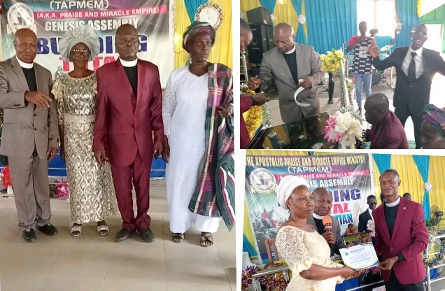 Divine Elevation: Evangelist/Prophet O.R. Ologbonsaye Ordains Ajewole as Pastor in TAPMEM