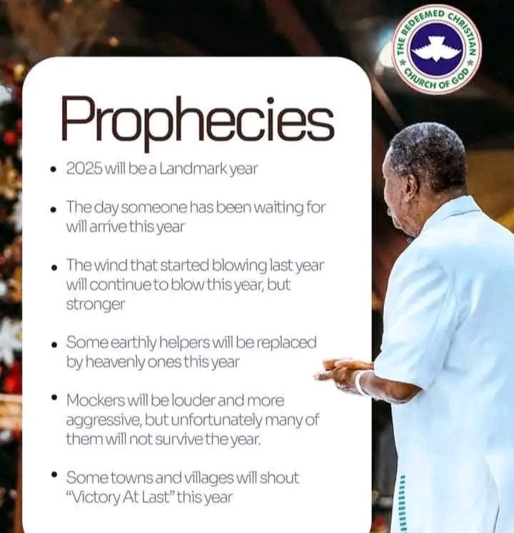 Pastor EA Adeboye Unravels 2025 In Prophecy